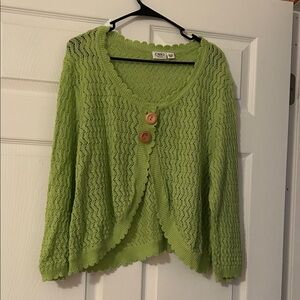 Cato Vibrant Green Buttoned Cardigan